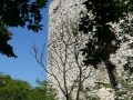 A torony sarok része az udvar felől